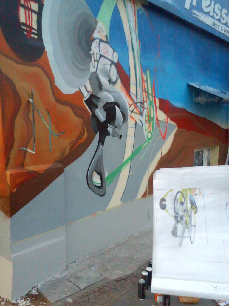 Graffiti bei Fahrrad-Preisser