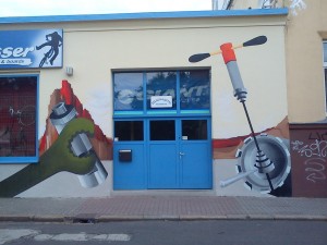 Graffiti bei Fahrrad-Preisser